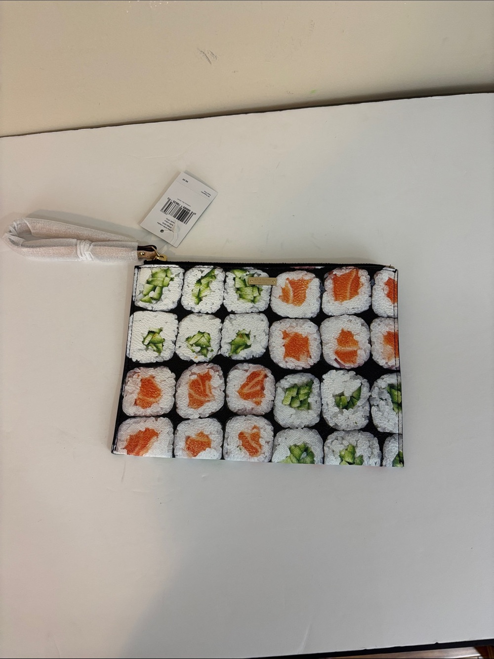Kate Spade Medium Bella Wristlet Hello Tokyo Sushi Print Zippered Pouch NWT - Picture 6 of 11